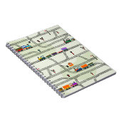 Carnet Amusants enfants chemin de fer motif sans couture (Côté Droit)