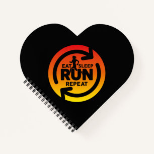Carnet Amusants Manger Sleep Run Répéter Sunset Sur Le Co