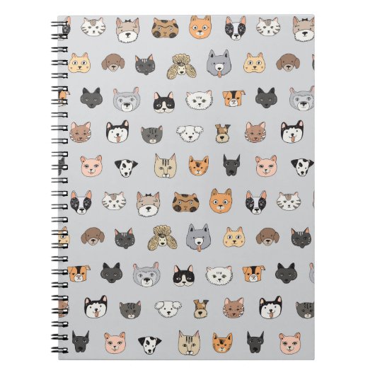 Carnet Amusement animal : Chiens de chats Doodle Mix (Devant)