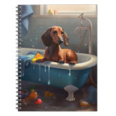 Carnet Amusement de bain de dachshund  (Devant)