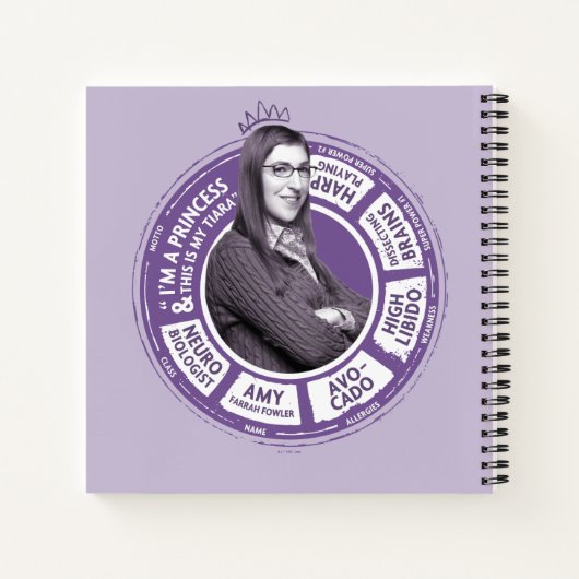 Carnet Amy Farrah Fowler - Graphique d'informations (Dos)