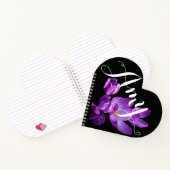 Carnet Amy nom mauve crocus floral (Intérieur)