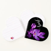Carnet Amy nom mauve crocus floral (Intérieur)