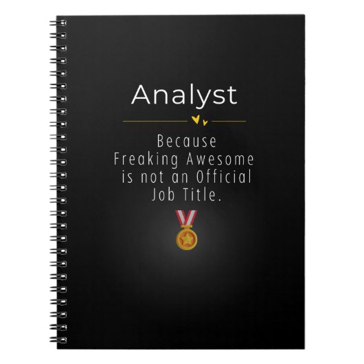 Carnet Analyste (Devant)