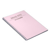 Carnet Analyste en cours Simple Pastel Notebook personnal (Côté Droit)