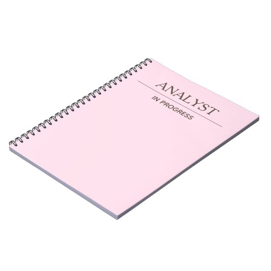 Carnet Analyste en cours Simple Pastel Notebook personnal (Côté gauche)