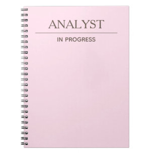 Carnet Analyste en cours Simple Pastel Notebook personnal