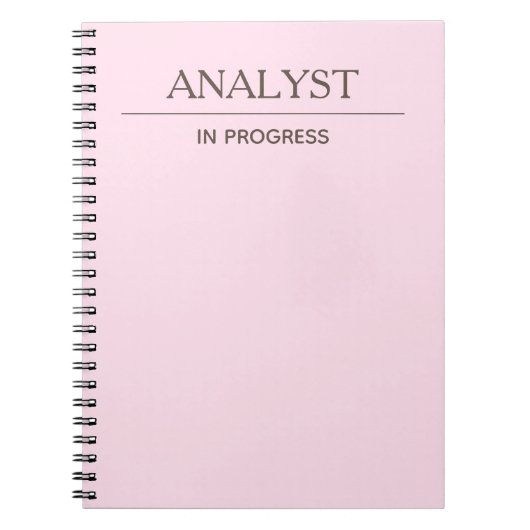 Carnet Analyste en cours Simple Pastel Notebook personnal (Devant)