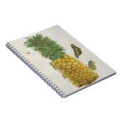 Carnet Ananas avec la chenille et les papillons (main-c (Côté Droit)