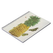 Carnet Ananas avec la chenille et les papillons (main-c (Côté gauche)