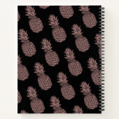 Carnet Ananas Chic Black Blush Rose Rose Parties scintill (Dos)