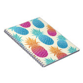 Carnet Ananas coloré Arrière - plan jaune clair (Côté Droit)