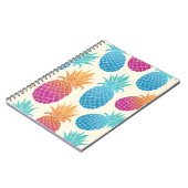 Carnet Ananas coloré Arrière - plan jaune clair (Côté gauche)