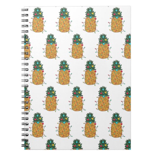 Carnet Ananas de Noël tropical (Devant)