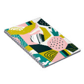 Carnet Ananas dessinés à la main et diverses formes, tach (Côté Droit)