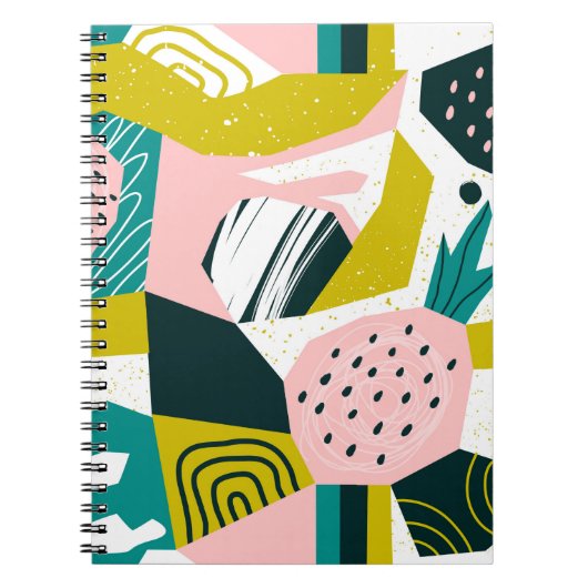 Carnet Ananas dessinés à la main et diverses formes, tach (Devant)