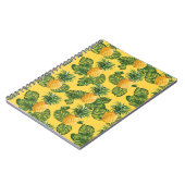 Carnet Ananas et feuille tropical sur l'or (Côté gauche)