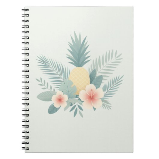 Carnet Ananas floral & Hawaiian (Devant)
