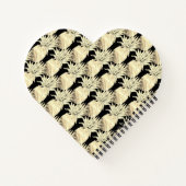 Carnet Ananas Fun Or Et Motif Noir (Dos)