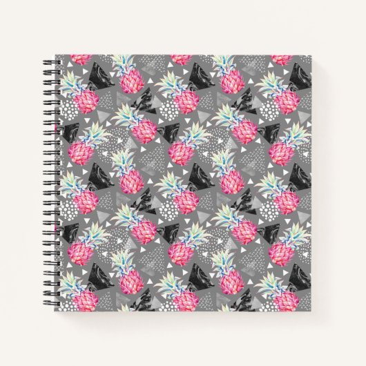 Carnet Ananas géométrique Motif texturé (Devant)