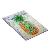 Carnet Ananas jaune Fruit Plage Tropical Vibes (Côté Droit)