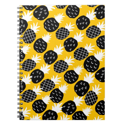 Carnet Ananas noir (Devant)