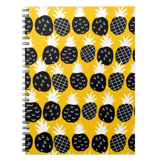 Carnet Ananas noir (Devant)