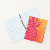 Carnet Ananas rose chaud dégradé jaune orange orange (Intérieur)