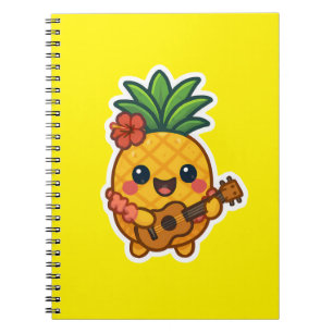 Carnet Ananas souriant Kawaii - Tropical