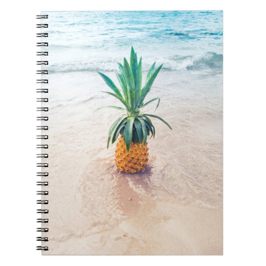 Carnet Ananas sur la plage le matin (Devant)