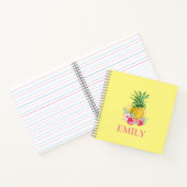 Carnet Ananas Tropical Aloha Hawaii Nom personnalisé (Intérieur)