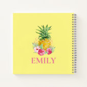 Carnet Ananas Tropical Aloha Hawaii Nom personnalisé (Dos)