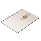 Carnet Ananas Tropical Hawaïen Rustique (Côté gauche)