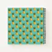 Carnet Ananas Tropical Sur Turquoise (Dos)