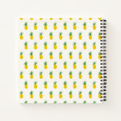 Carnet Ananas tropicaux d'or (Dos)