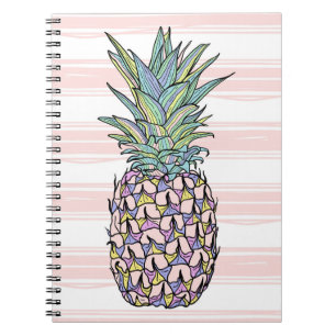 Carnet Ananas vintage coloré
