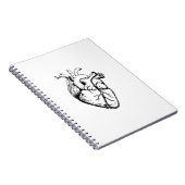 Carnet Anatomical Heart Vintage Line Art (Côté Droit)