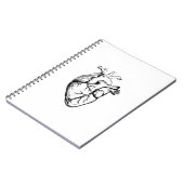 Carnet Anatomical Heart Vintage Line Art (Côté gauche)