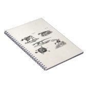 Carnet Anatomie antique de squelettes animaux vintages de (Côté Droit)