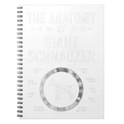Carnet Anatomie de Giant Schnauzer Amoureux des chiens (Devant)