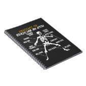 Carnet Anatomie du squelette brésilien Jiu Jitsu Fighter (Côté Droit)