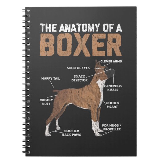 Carnet Anatomie d'un chien de boxe animal animal animal a (Devant)