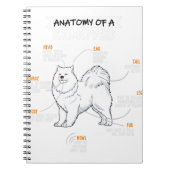Carnet Anatomie D'Un Chien Samoyé Drôle Chien Amusant Don (Devant)