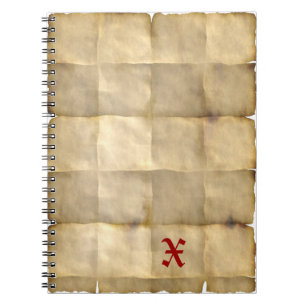 Carnet Ancien parchemin, Papier de la carte des trésors