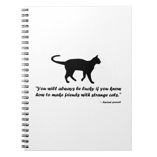 Carnet Ancien proverbe de chat (Devant)