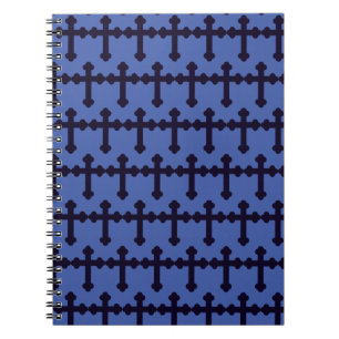 Carnet Ancienne croix chrétienne violette