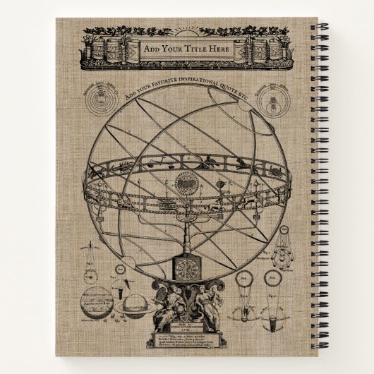 Carnet Ancienne sphère d'armement Astrolabe sphérique (Dos)