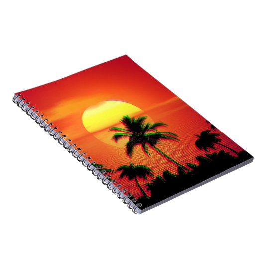 Carnet Ancienne vague de soleil des Caraïbes Rétro esthét (Côté Droit)