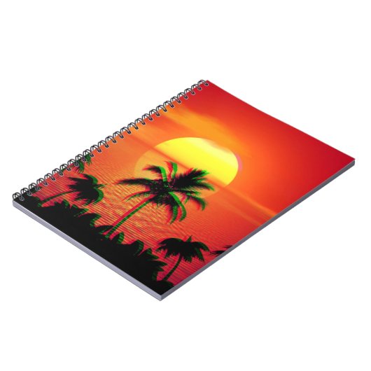 Carnet Ancienne vague de soleil des Caraïbes Rétro esthét (Côté gauche)