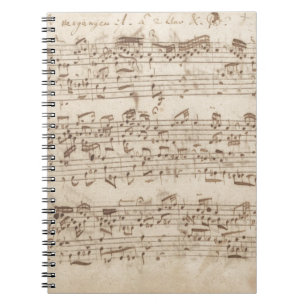 Carnet Anciennes Notes de Musique - Partition de Bach